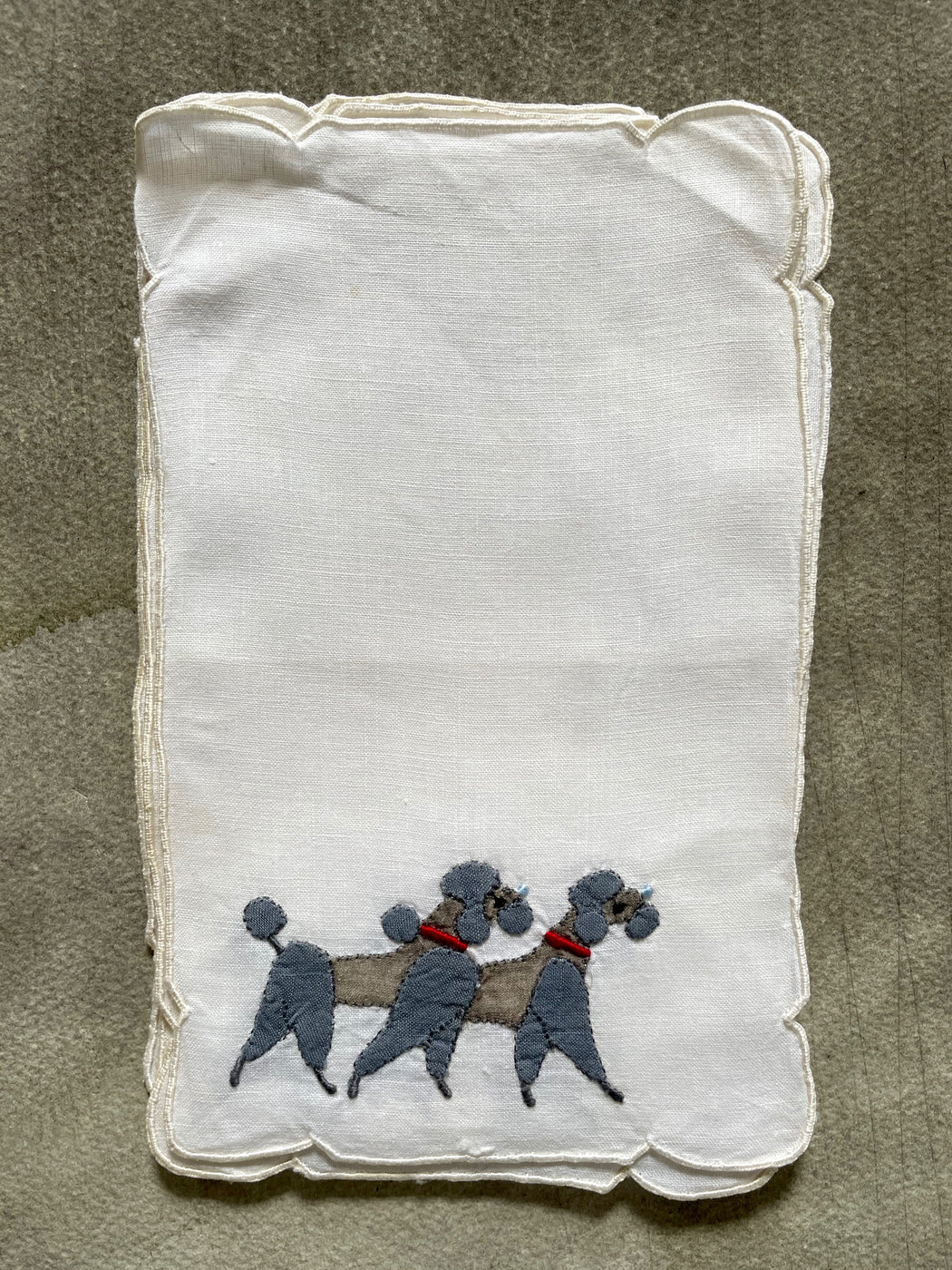 Vintage Cocktail Napkins - Poodles