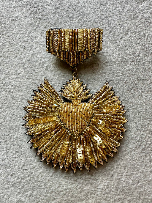"Heart" Medal Brooch by Trovelore