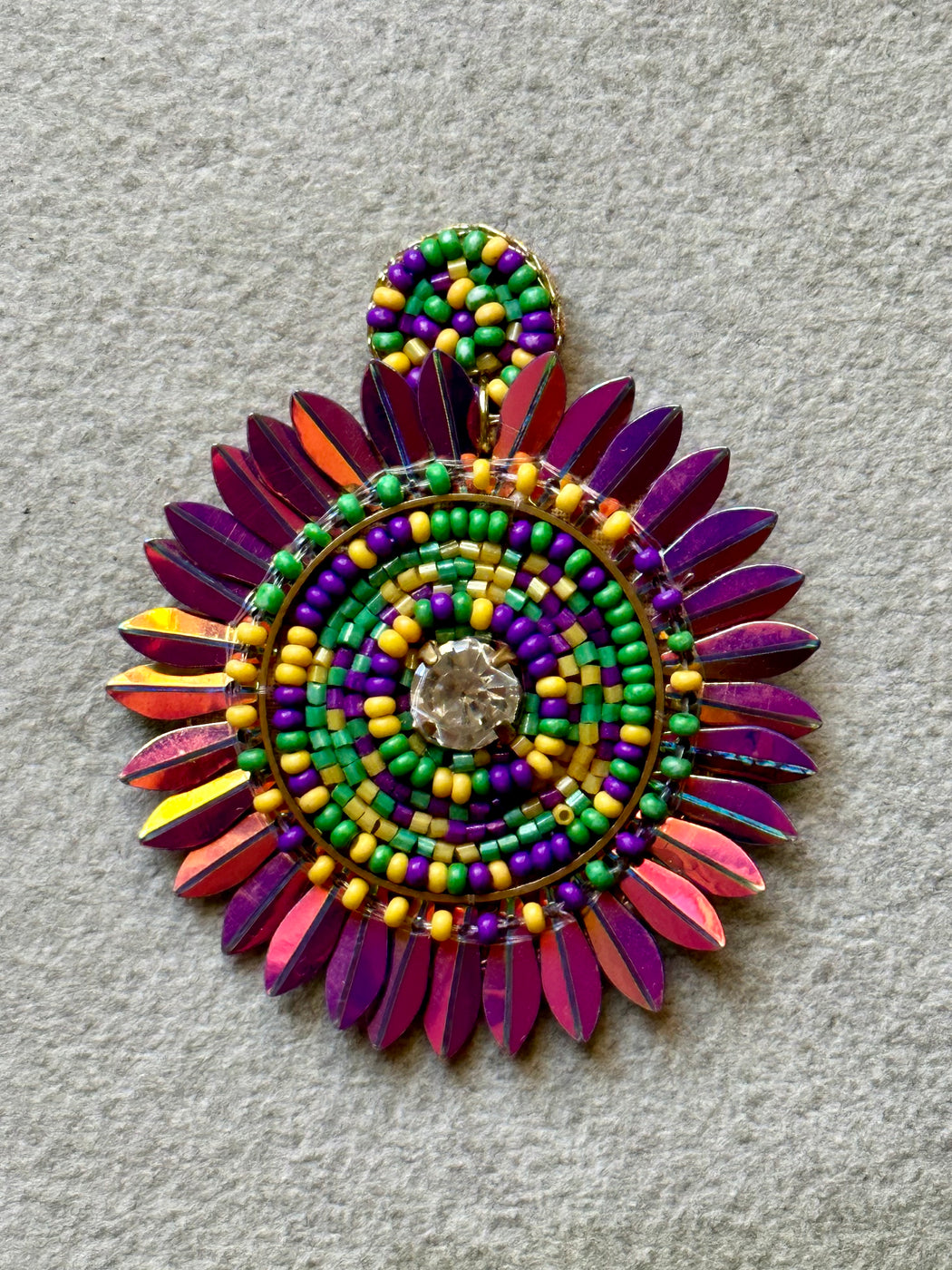 "Festive Flower" Beaded Earrings