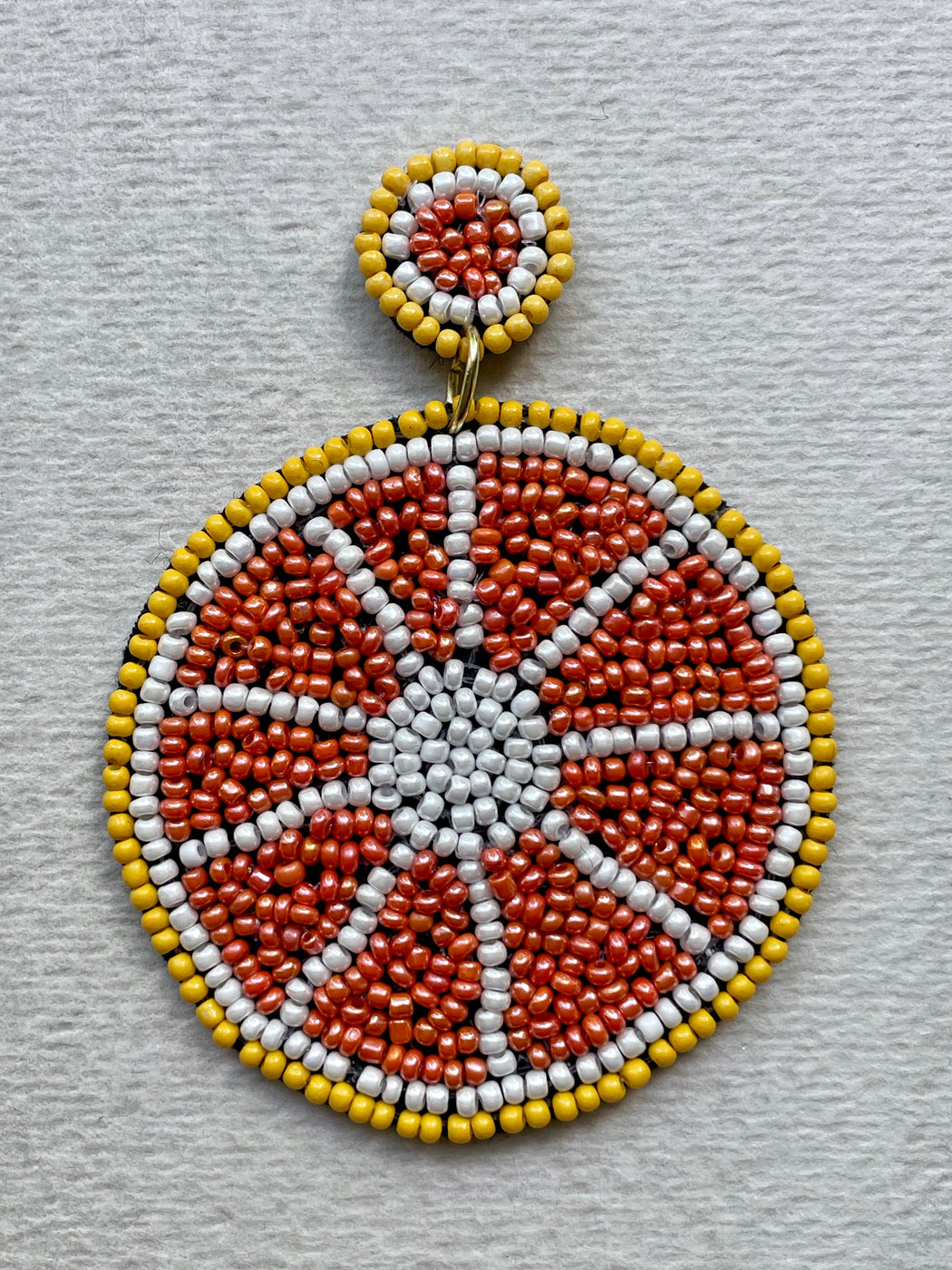 "Grapefruit" Seed Bead Earrings