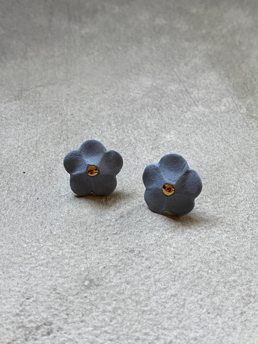 Jenna Vanden Brink Porcelain Flower Earrings - Blue