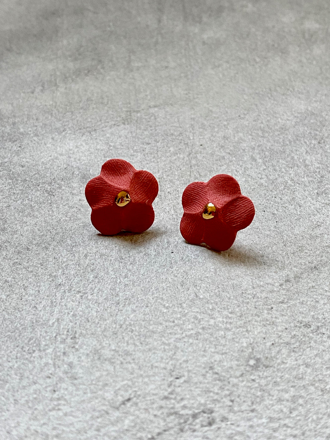 Jenna Vanden Brink Porcelain Flower Earrings - Coral
