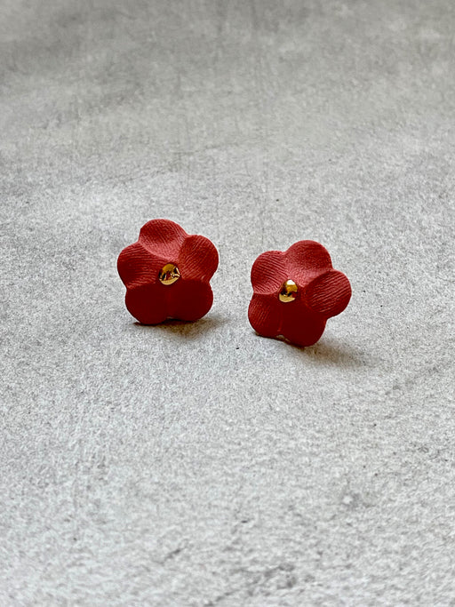 Jenna Vanden Brink Porcelain Flower Earrings - Coral