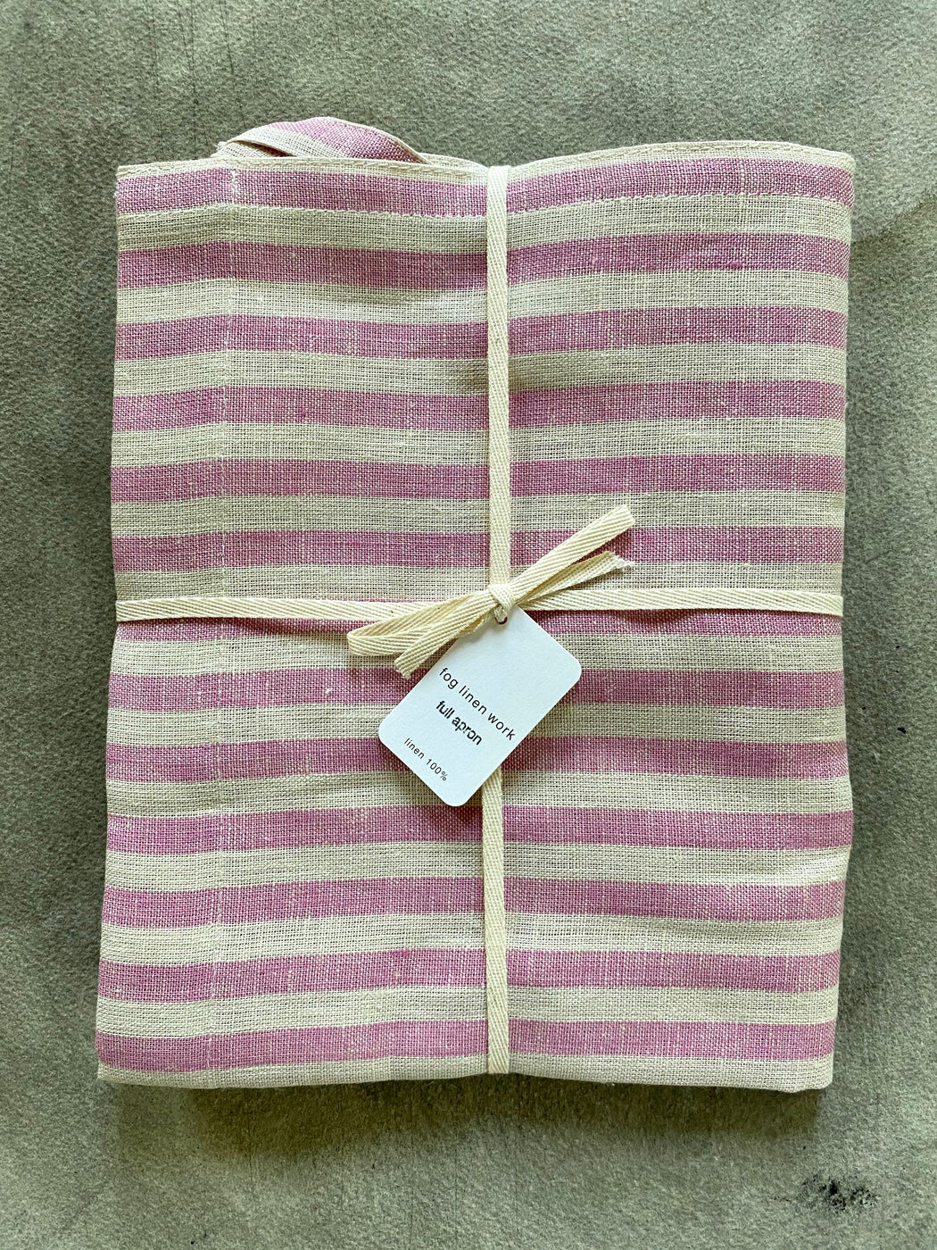 Pink Striped Apron by Fog Linen Work