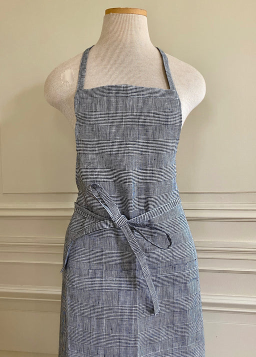 Glen Plaid Linen Apron by Fog Linen Work