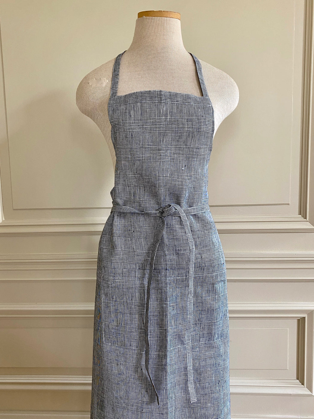 Glen Plaid Linen Apron by Fog Linen Work