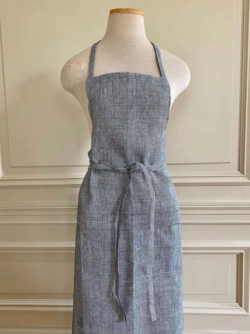 Glen Plaid Linen Apron by Fog Linen Work