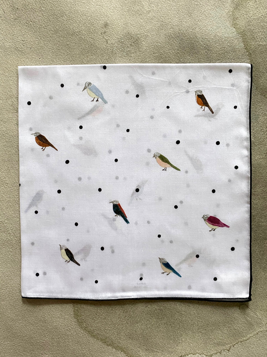 Japanese Kerchief "Bird Conversation"by Hana Akiyama