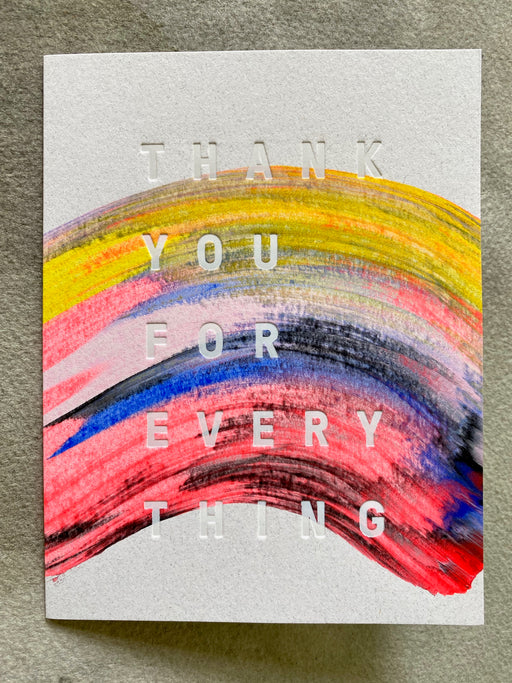 "Thank You For Everything" Hand-Painted Card