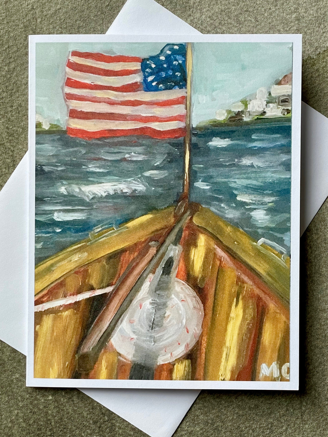 "Lake Boat" Card by Mindy Carpenter