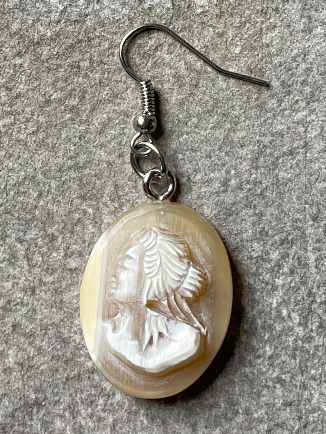 Thomas Paul "Cameo" Carved Horn Earrings