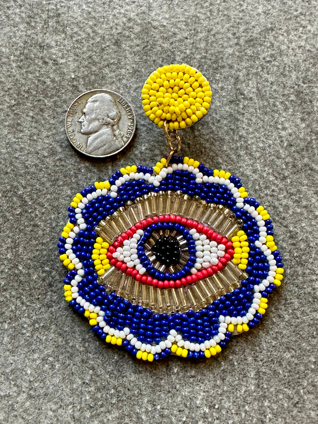 "Eye See You" Beaded Earrings