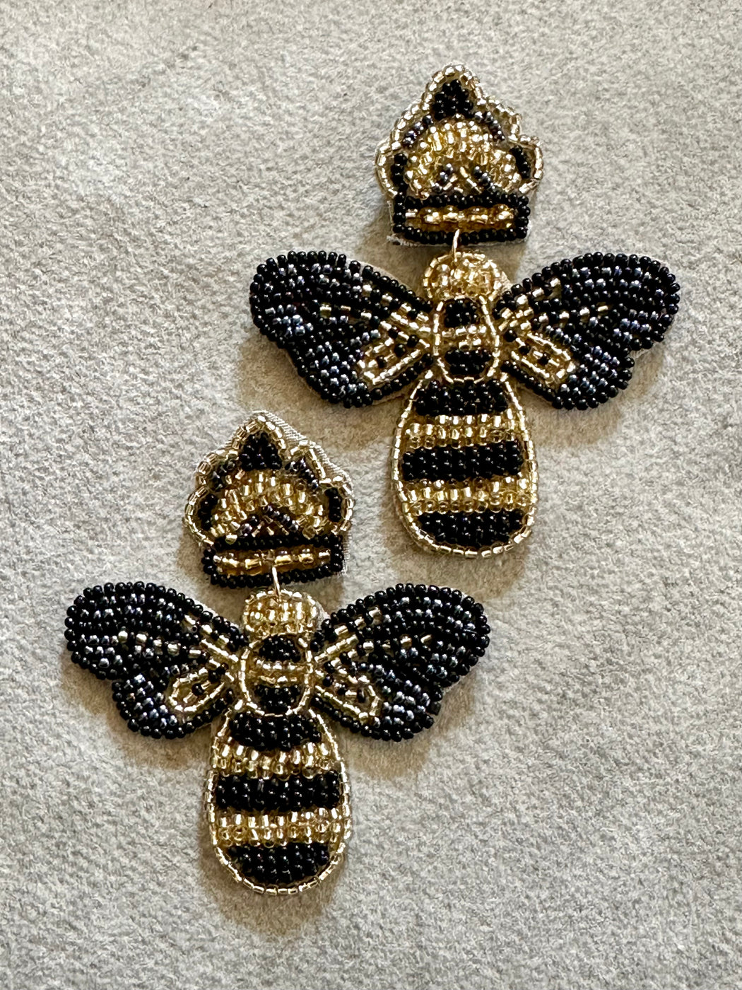 "Royal Bee" Beaded Earrings