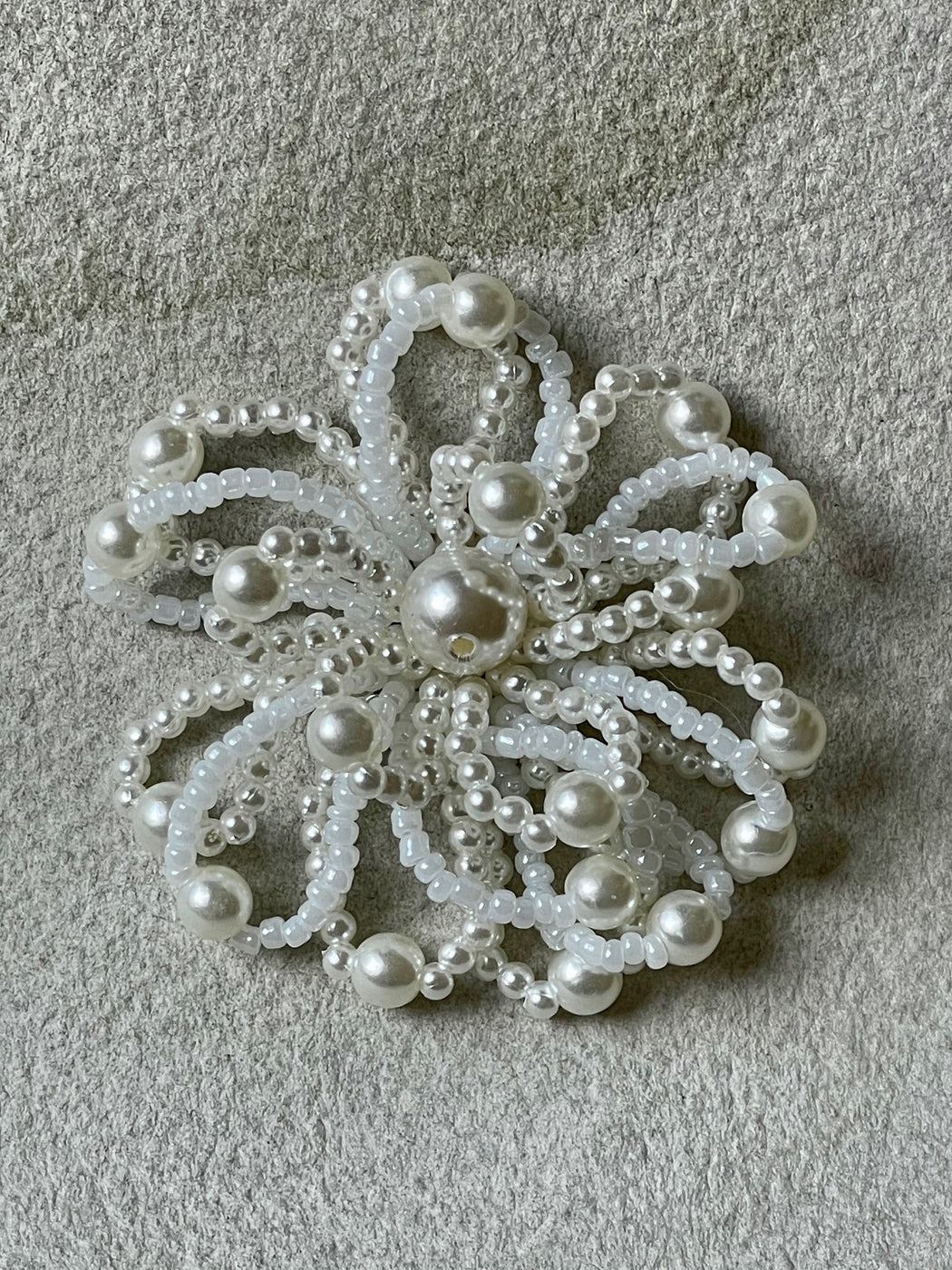 "Chrysanthemum" Pearl Beaded Earrings