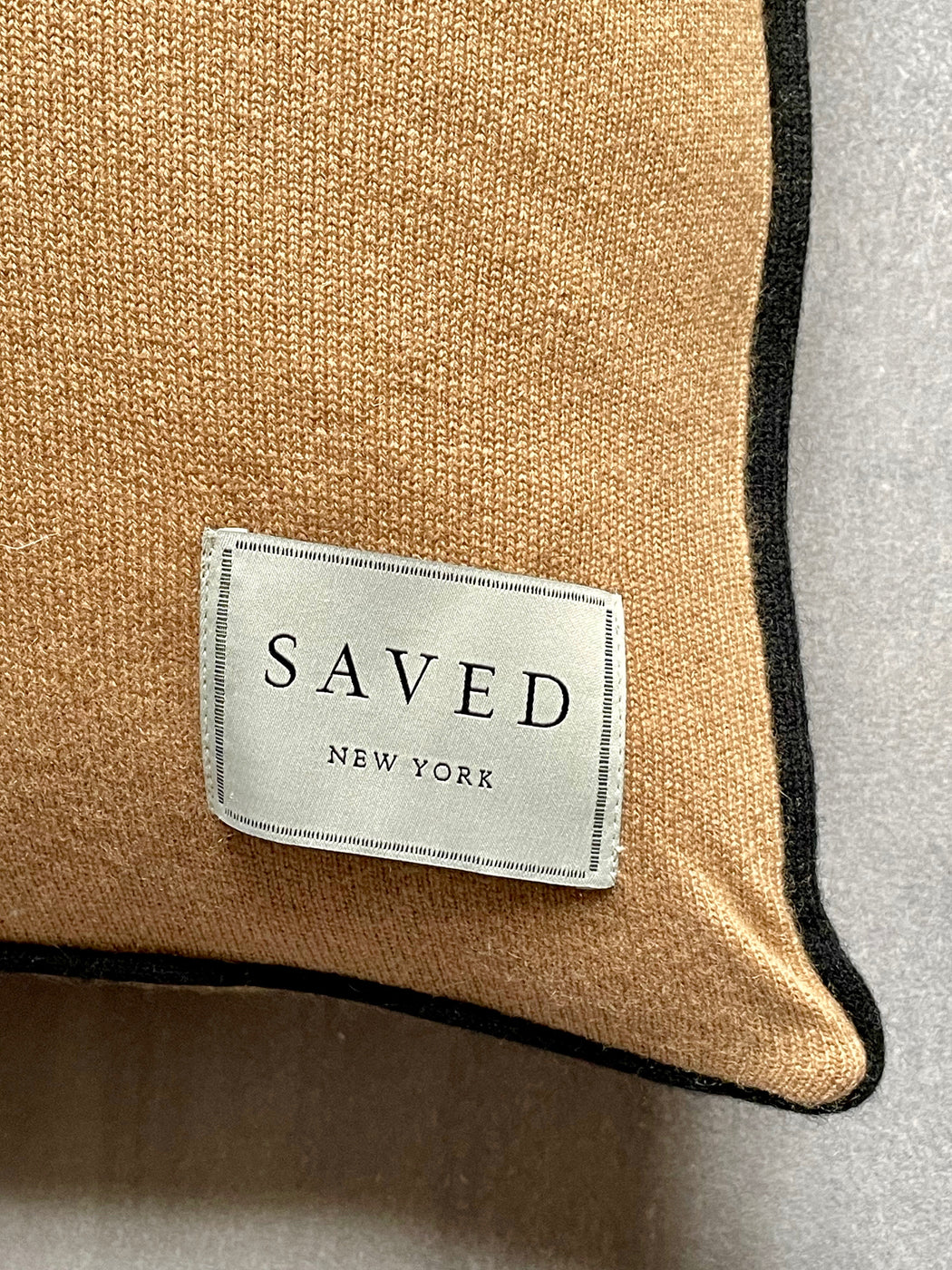 Saved NY "Calabria" Mongolian Cashmere Pillow - Mustard