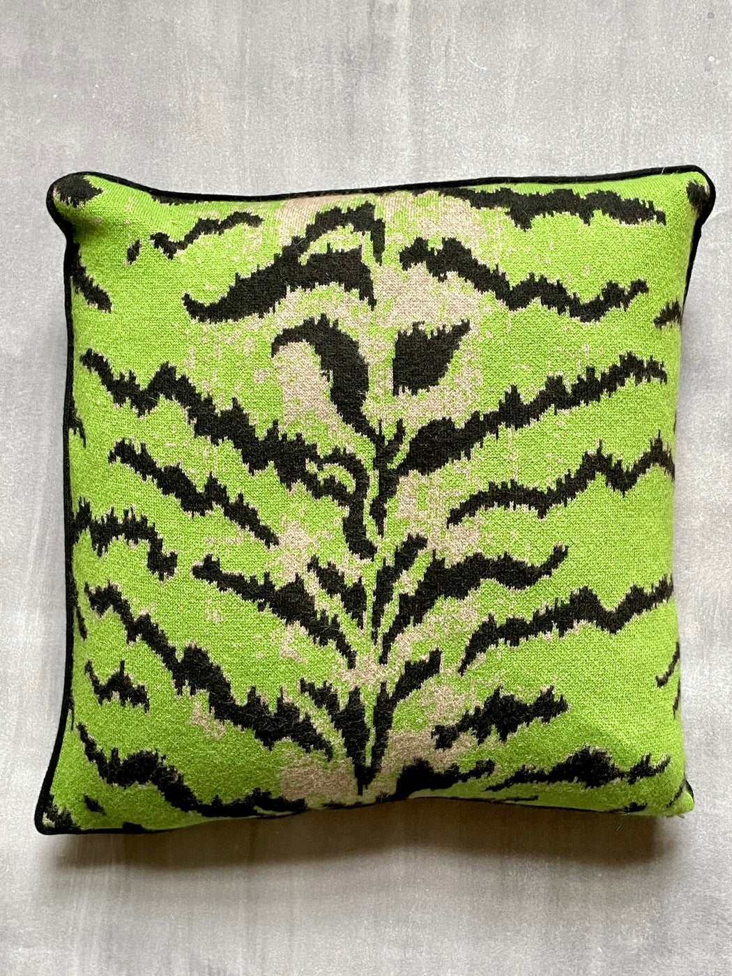 Saved NY "Calabria" Mongolian Cashmere Pillow - Green