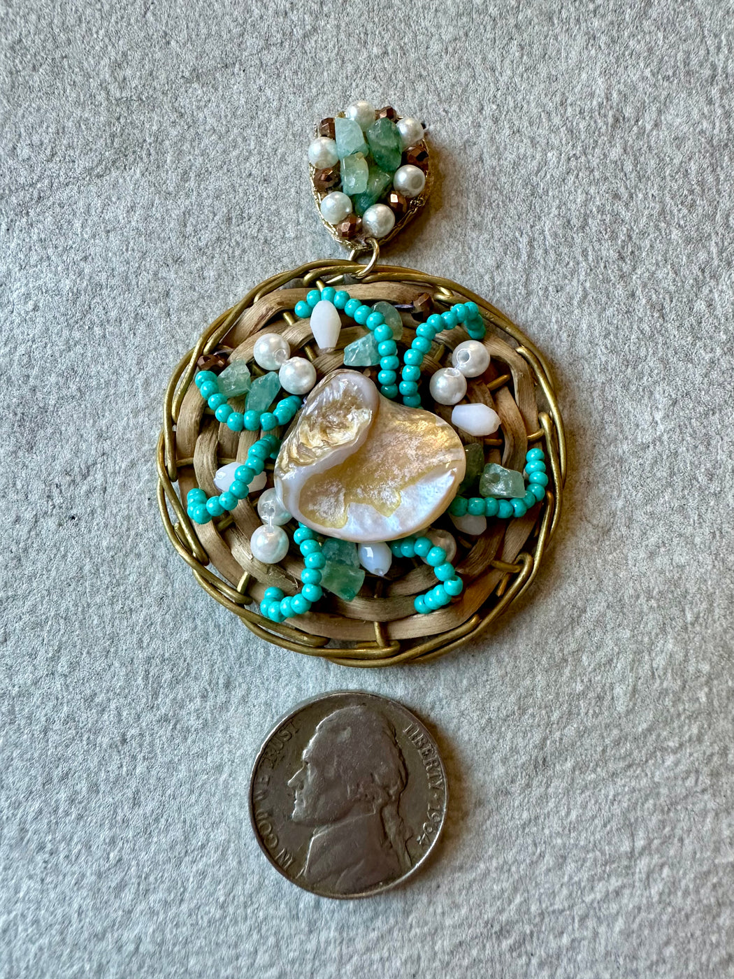 "By the Sea" Blue Beaded Earrings