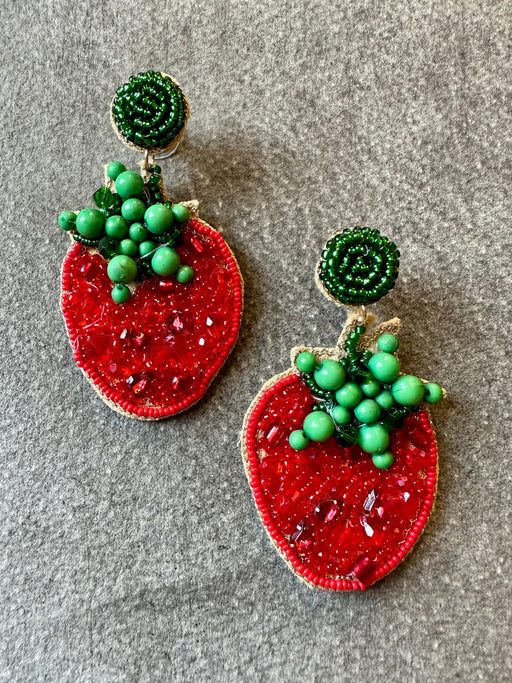 "Strawberries" Beaded Earrings