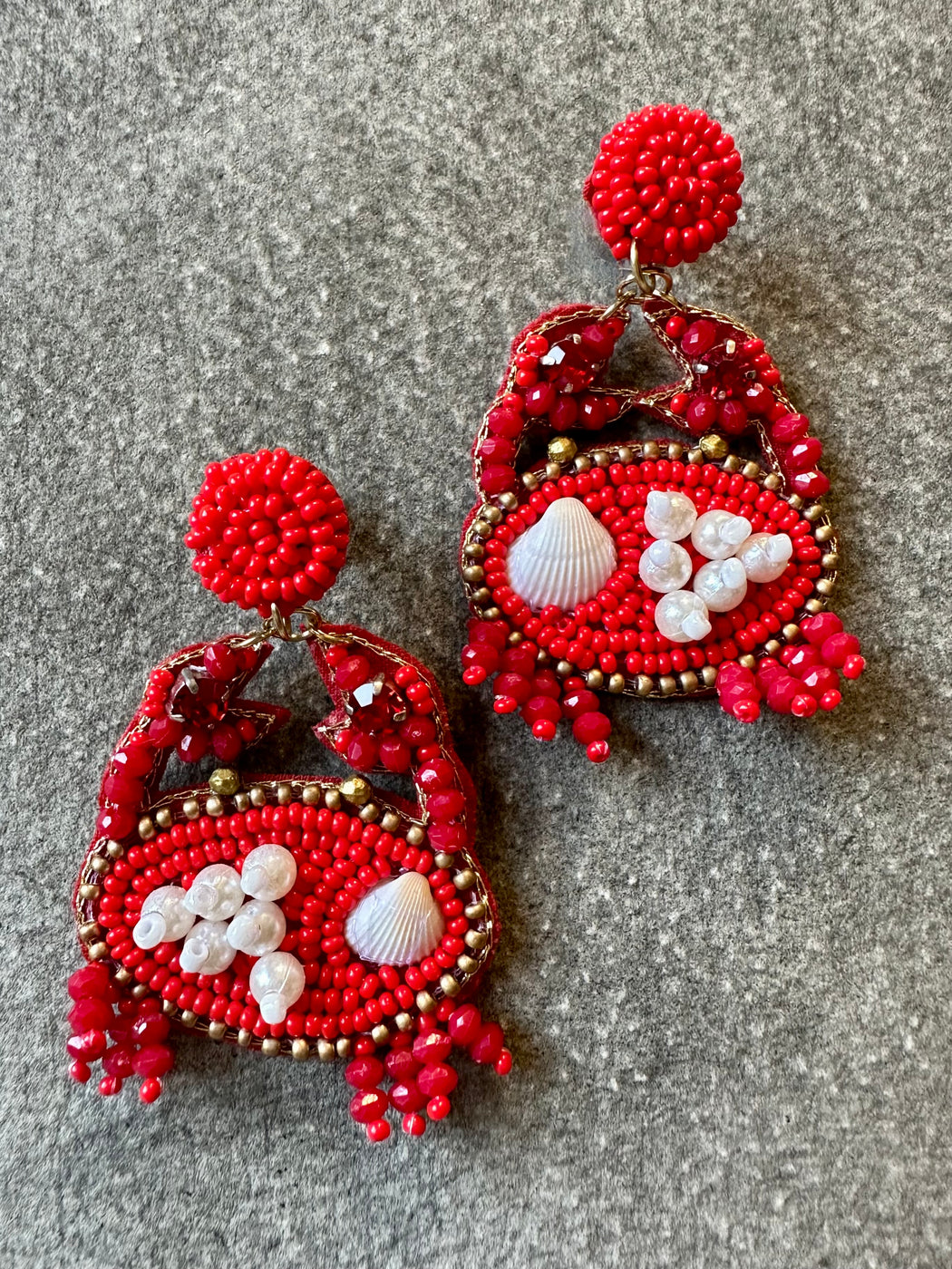 "Crabs" Beaded Earrings