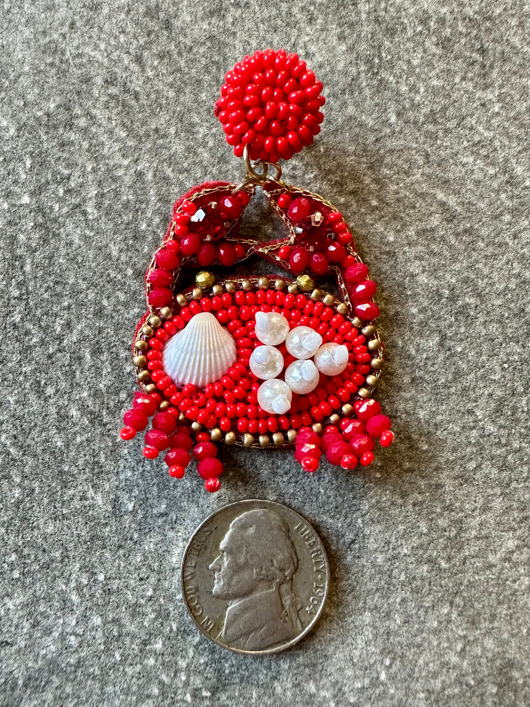 "Crabs" Beaded Earrings