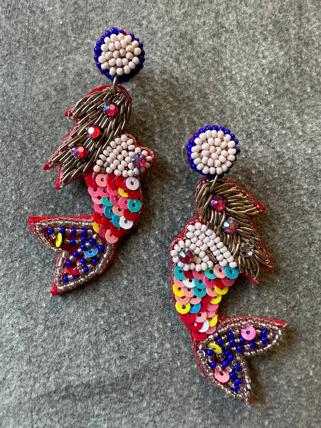 "Rainbow Mermaid" Beaded Earrings