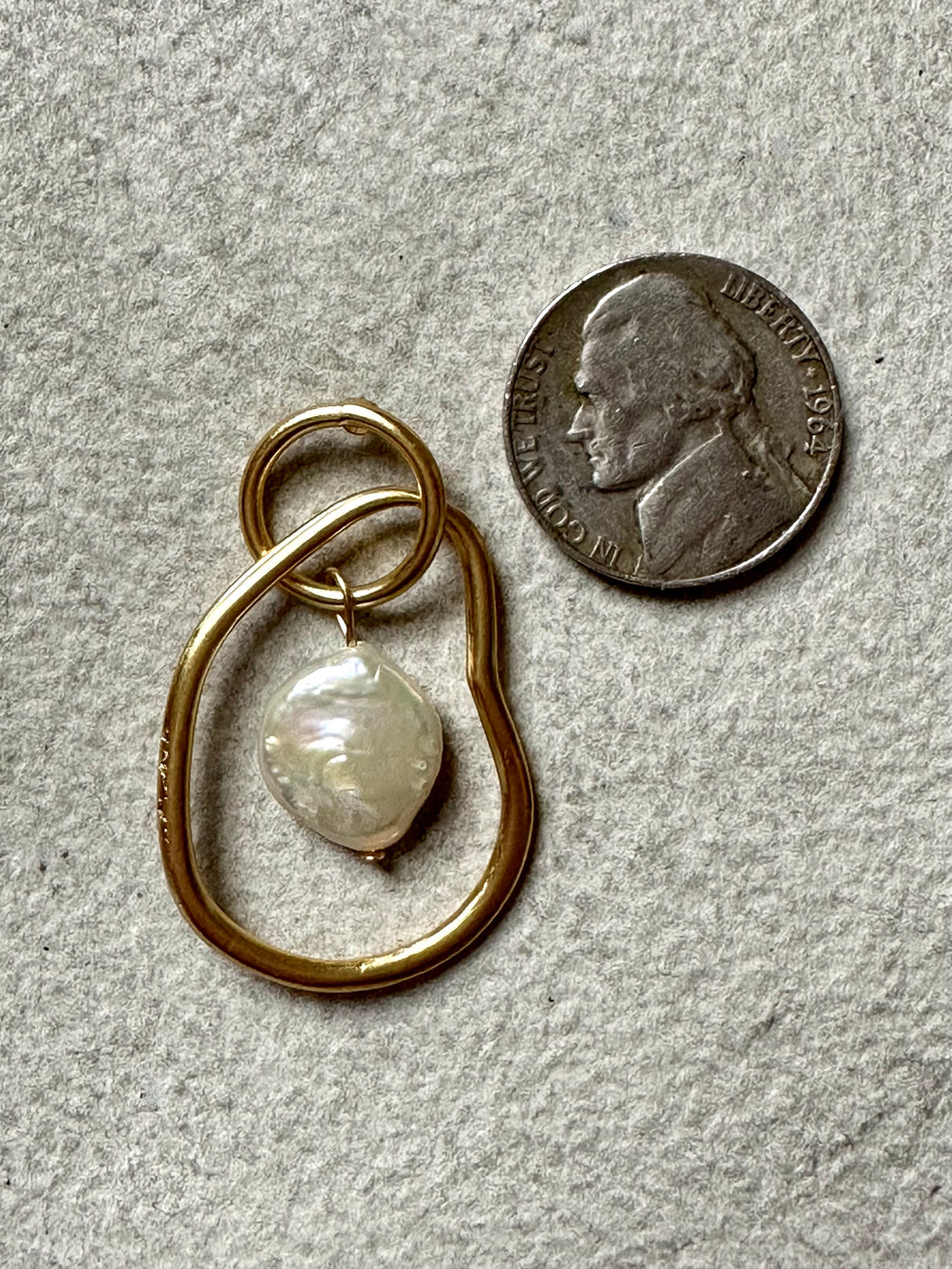 "Organic Drop" Pearl Earring by Karine Sultan