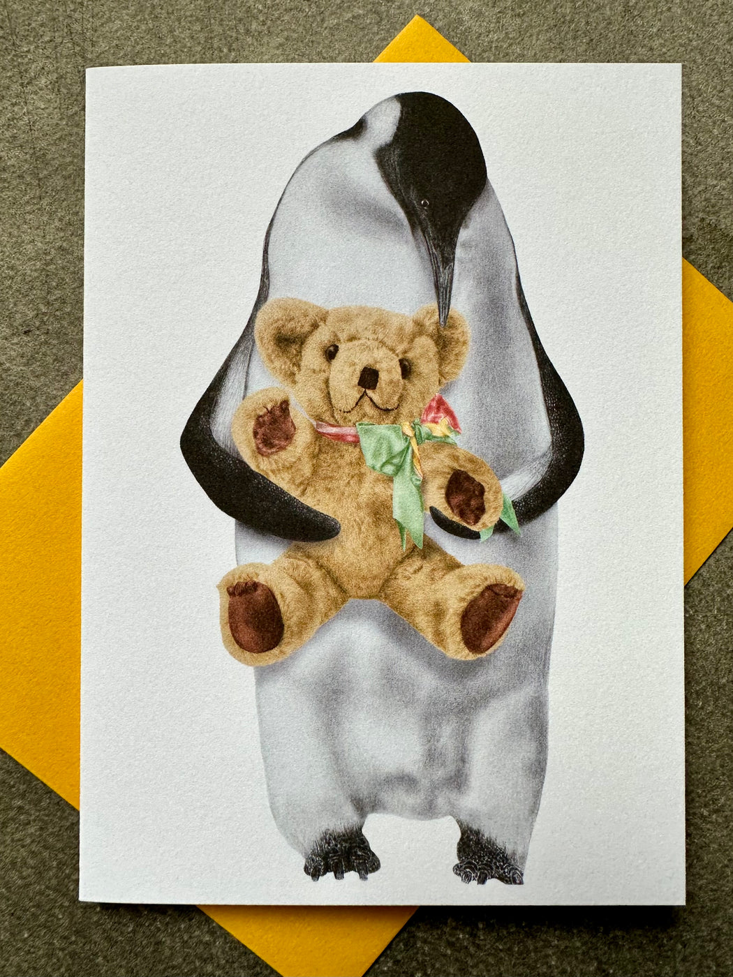 Emperor Penguin and Teddy Card