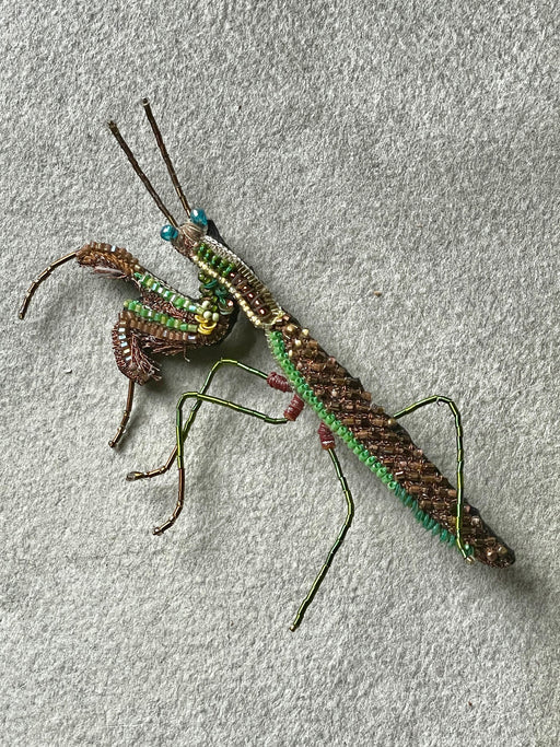 "Praying Mantis" Brooch by Trovelore