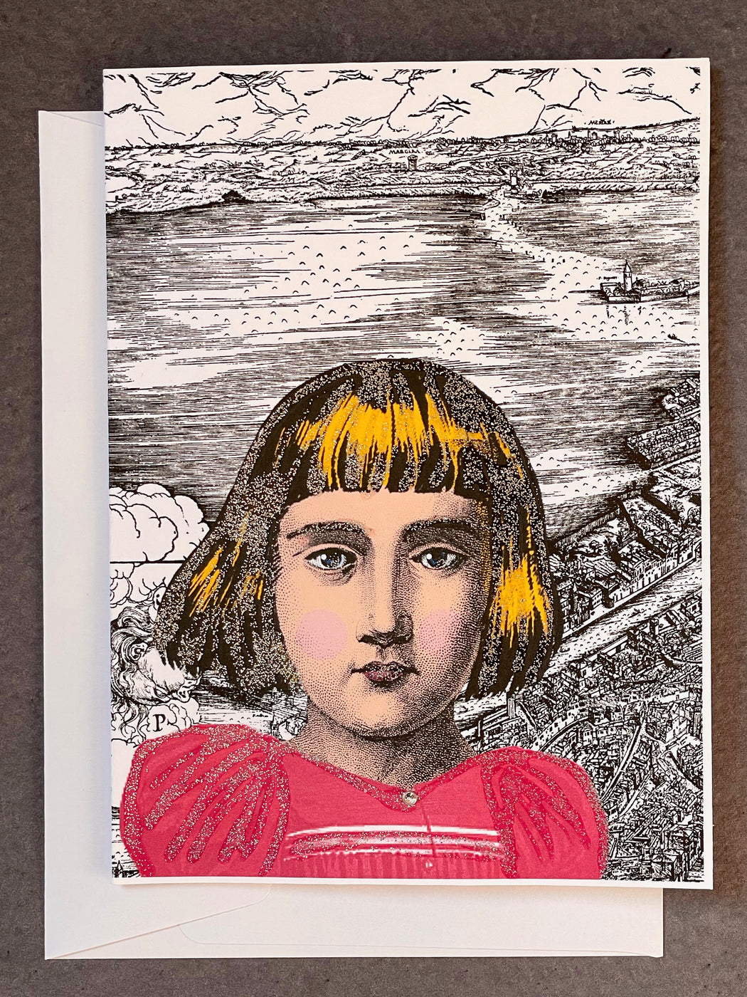 "Alice Goes Abroad" Greeting Card
