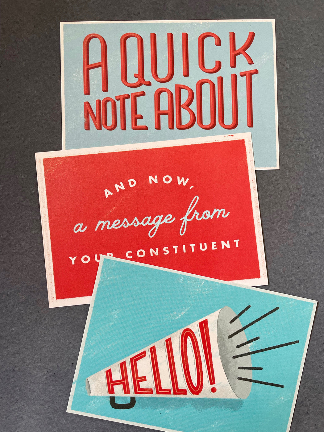Political Action Cards - Set of 12