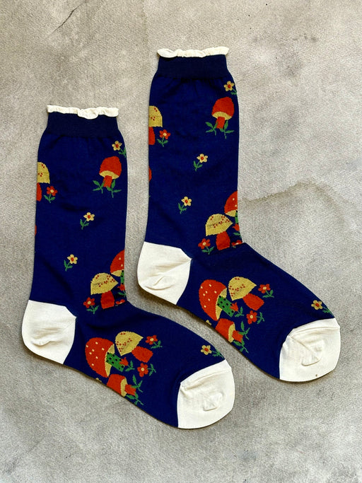 Navy "Toadstool" Socks by Hansel from Basel