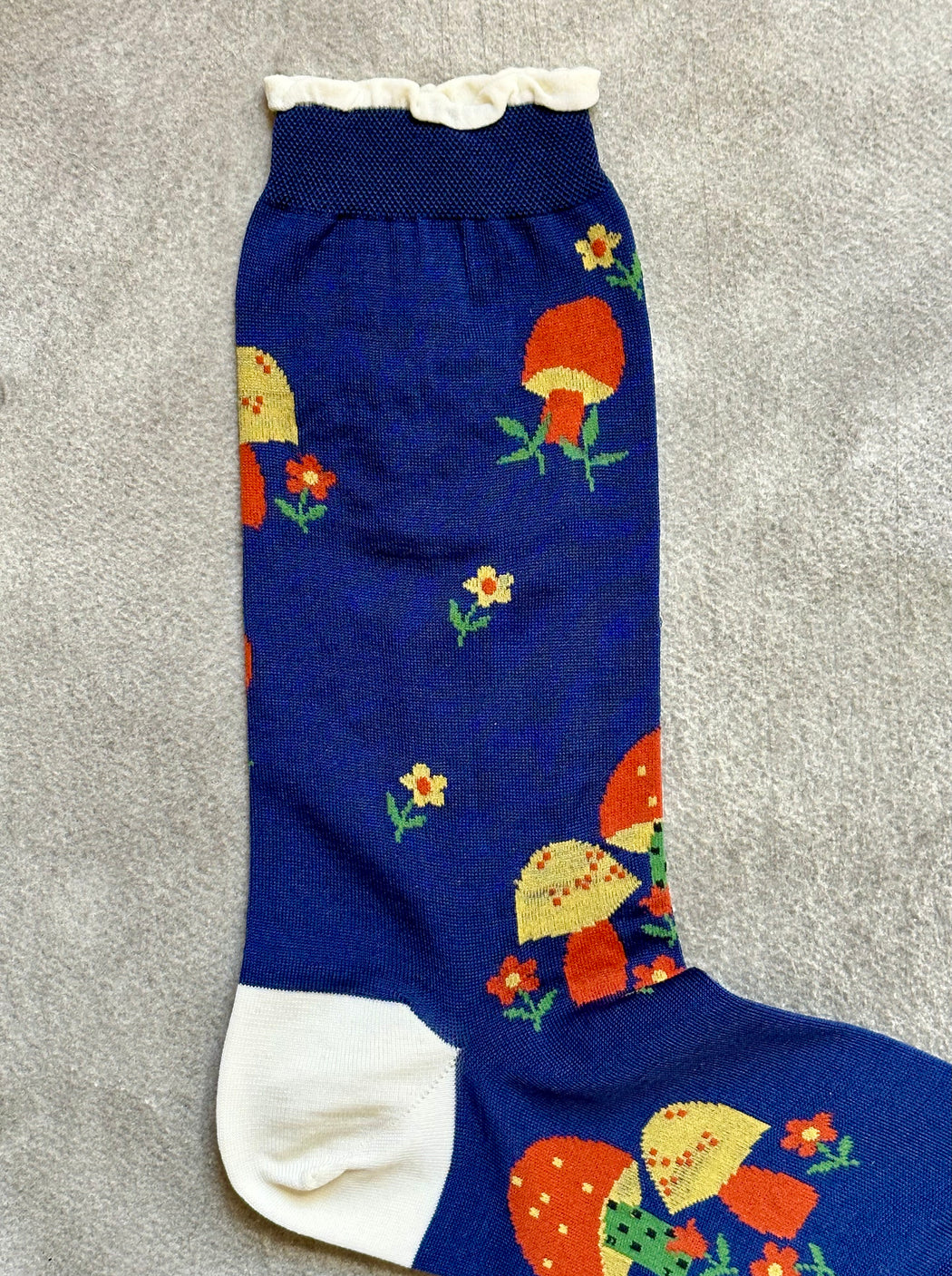 Navy "Toadstool" Socks by Hansel from Basel