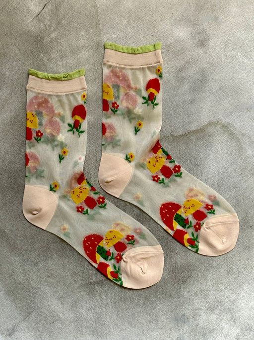 Sheer "Toadstool" Socks by Hansel from Basel