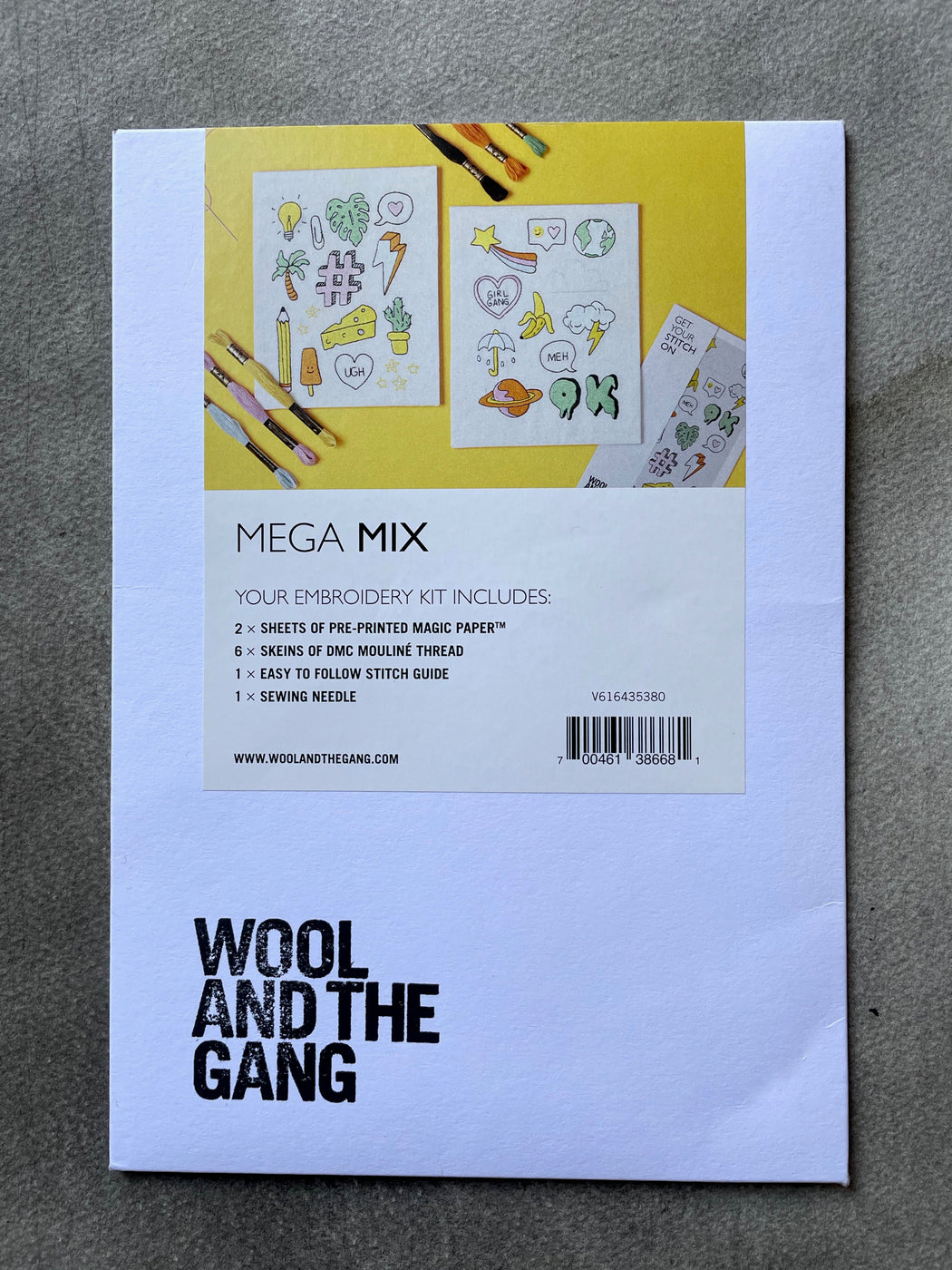 Wool and the Gang "Mega Mix" Embroidery Kit