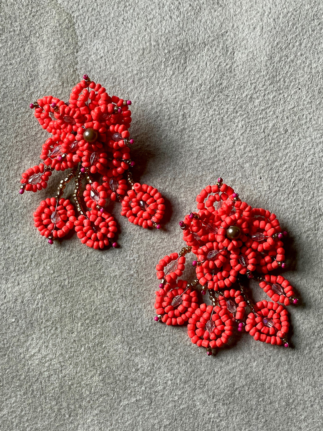 "Cloral Cluster" Beaded Earrings