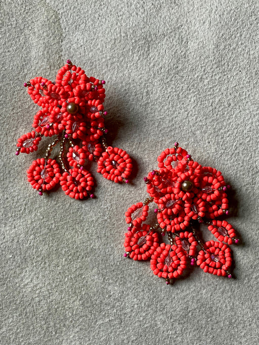 "Cloral Cluster" Beaded Earrings