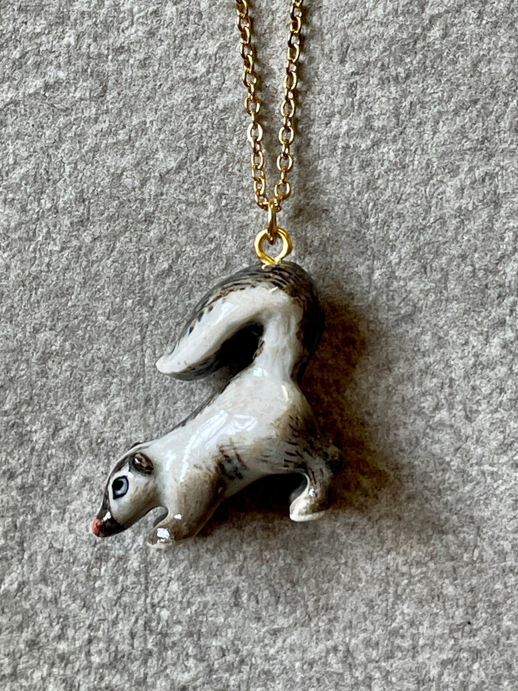 Porcelain "Skunk" Pendant by Camp Hollow