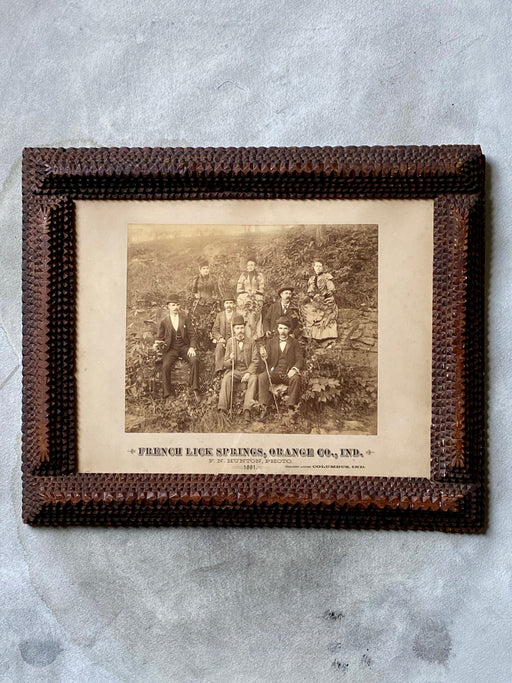 Vintage Tramp Art Picture Frame - French Lick Springs