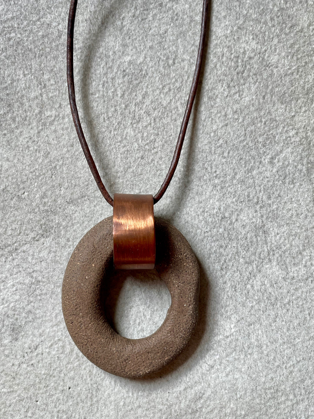 Ceramic and Copper Pendant