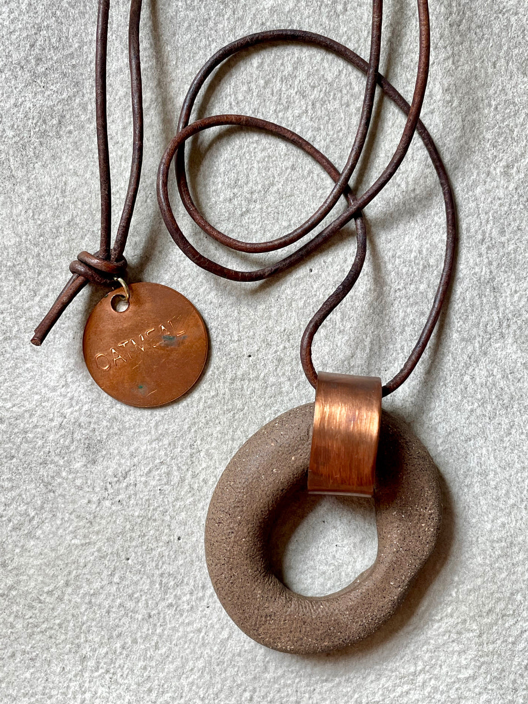 Ceramic and Copper Pendant