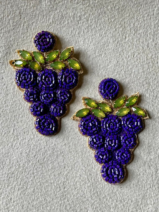 "Grapes" Seed Bead Earrings