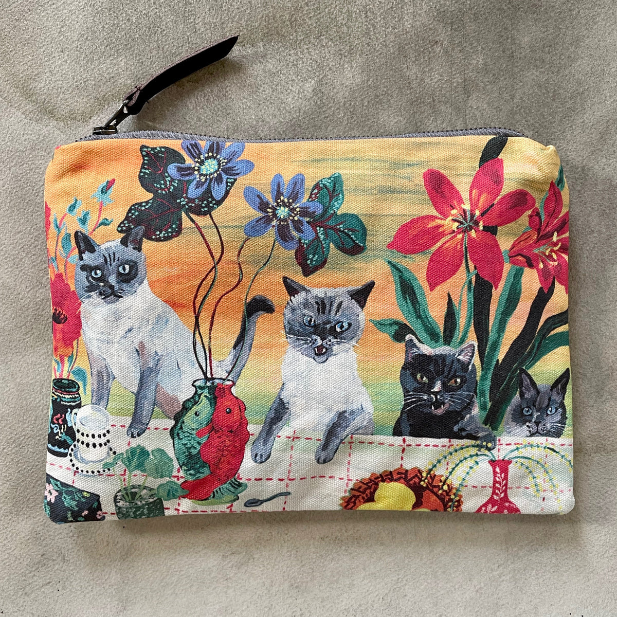 Nathalie Lete Pencil Pouch - Flowers