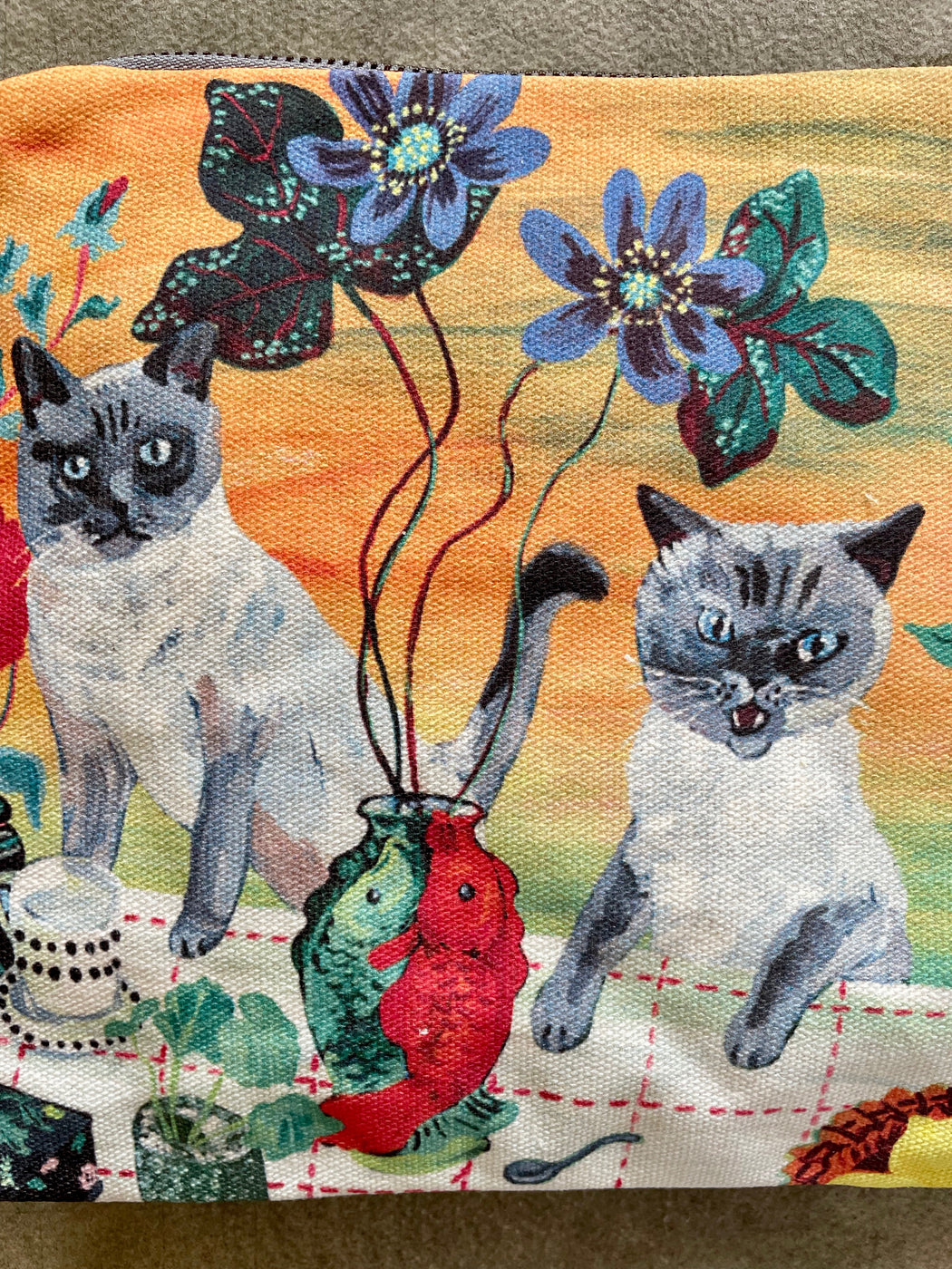 Nathalie Lete Siamese Cats Pouch