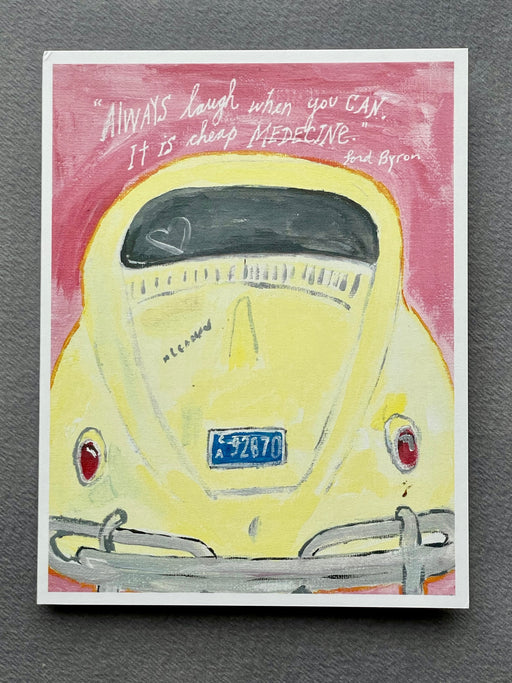Yellow VW" Card by Mindy Carpenter