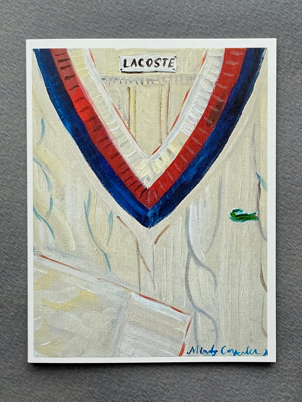 "Tennis Sweater" Card by Mindy Carpenter