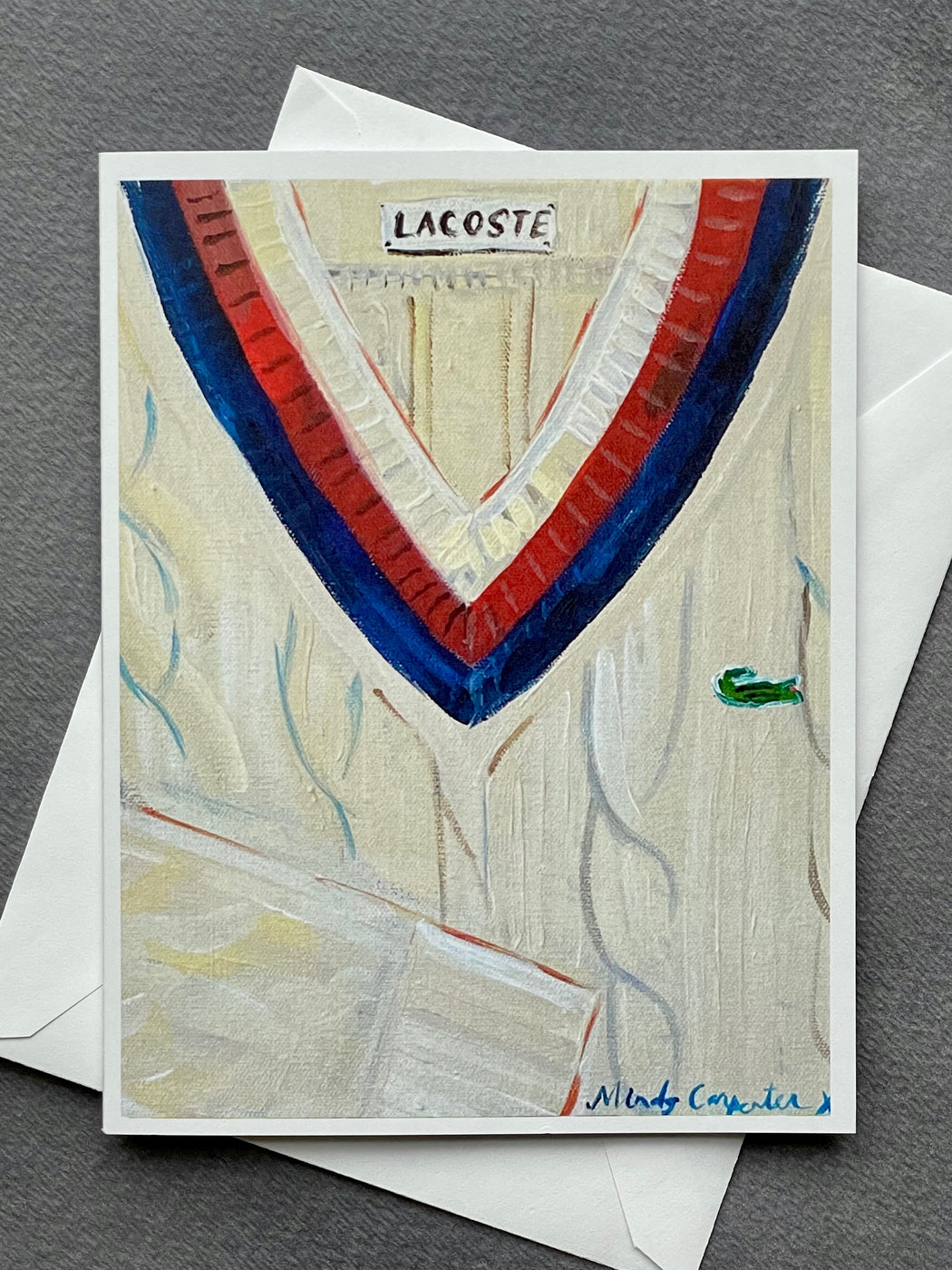 "Tennis Sweater" Card by Mindy Carpenter