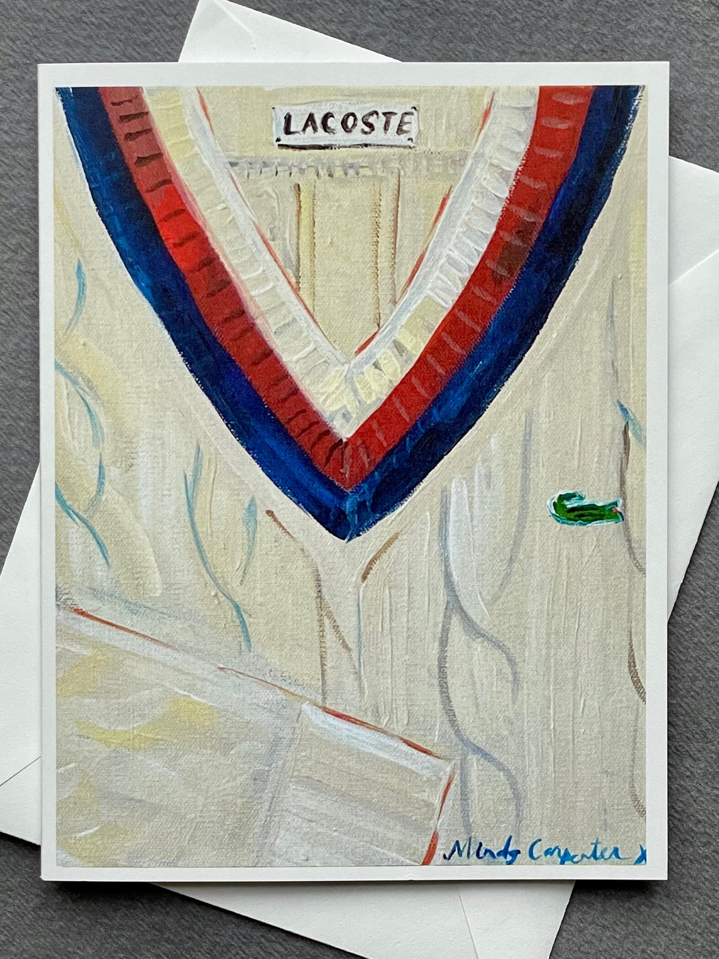 "Tennis Sweater" Card by Mindy Carpenter