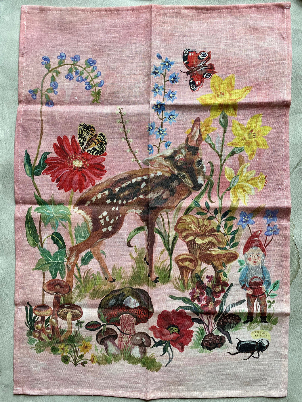 Nathalie Lete "Bambi" Linen Tea Towel