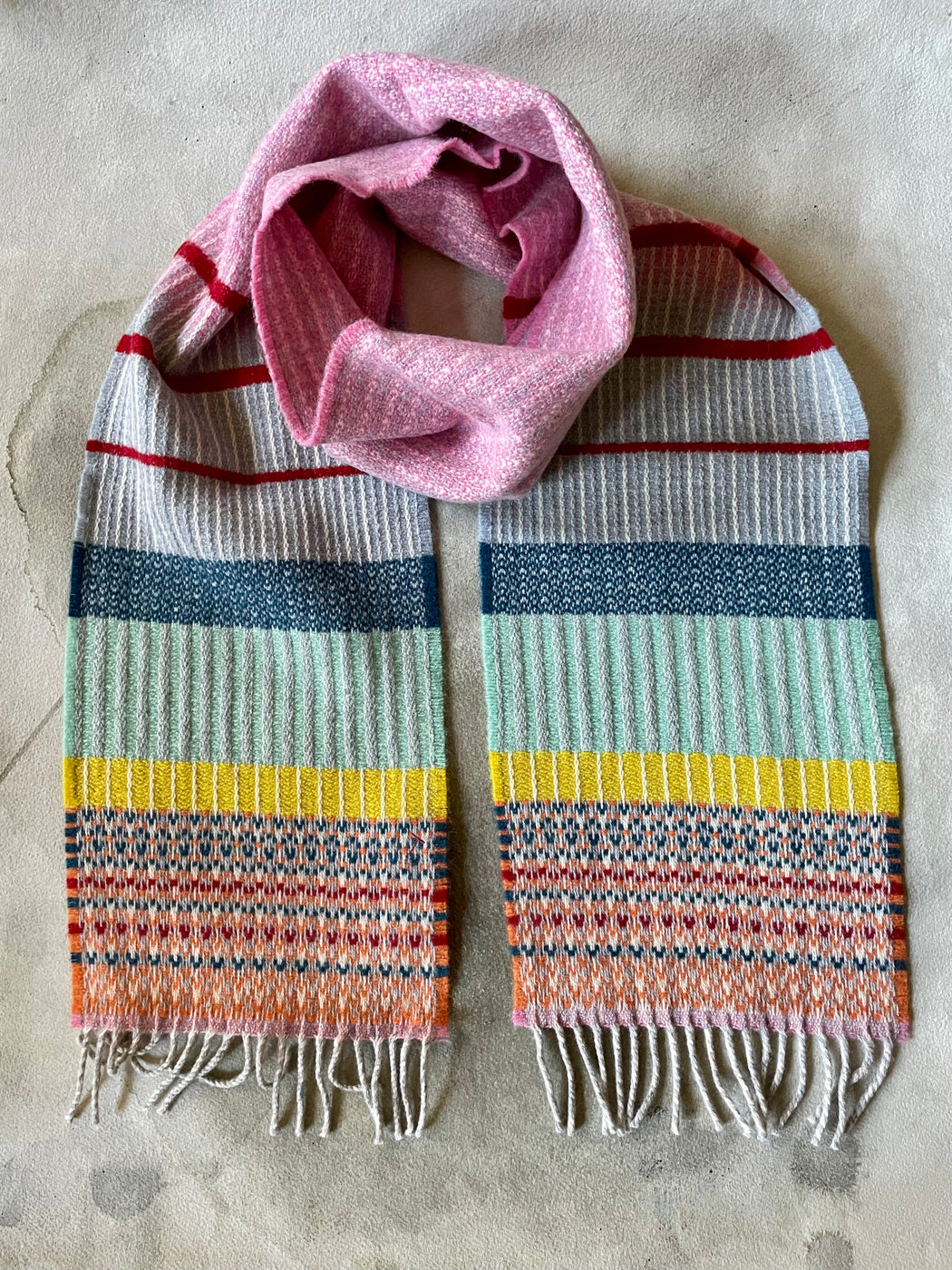 Wallace Sewell "Kyoto" Merino Wool Scarf - Pink