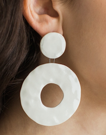 Jenna Vandan Brink White Ceramic Earrings